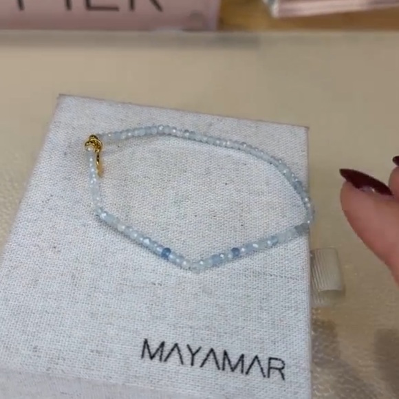 New MAYAMAR aquamarine Beaded Bracelet - Picture 2 of 3